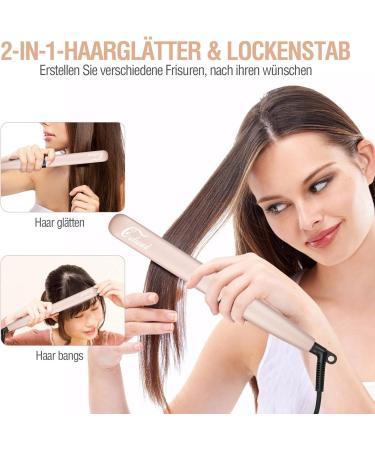 Culwad Smooth Iron Hair Smoothing - 25mm Ceramic Plate Digital Display Dual Voltage Auto Shut-Off - Pink - Buy Online on SooperMarket.com
