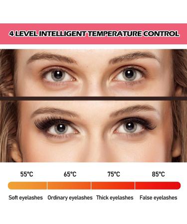 Heated Eyelash Curler Electric Eyelash Curler with 8 Seconds Quick Heating 4 Temperature Modes Anti-Burn Eyelash Brush Heated Eyelash Curler Long-Lasting Styling - Buy Online on SooperMarket.com