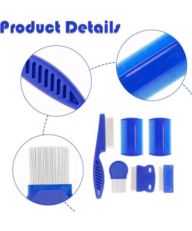 6 PCS Flea Comb for Cats Double Sided Professional Pet Flea Comb Cat Flea Comb with Fine Tooth Float Hair Tear Stain Removal Tool Flea Comb for Dogs for Small Medium & Large Pets - Buy Online on SooperMarket.com