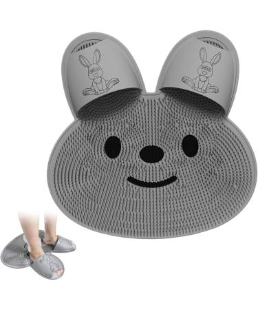 Foot Scrubber Mat with Non-Slip Suction Cups Silicone Foot Scrubber in Shower Hands-Free Foot Cleaner for Shower Cute Rabbit Shape Foot Washer - Buy Online on SooperMarket.com