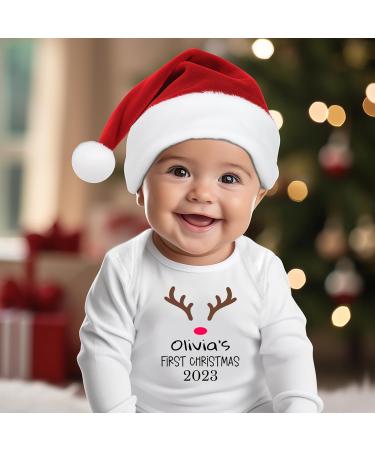 Personalised My First Christmas Baby Grow Outfit | Unisex Newborn Vest | 1st Xmas Gift for Boys & Girls - Buy Online on SooperMarket.com