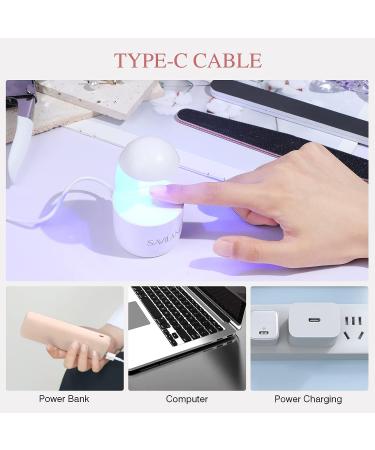 Saviland Mini Nail Lamp Portable UV Light for Quick Nail Drying | Gel Nail Polish Curing for Salon Quality Manicures at Home - Buy Online on SooperMarket.com