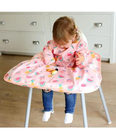 Bibetta Wipeezee Premium Baby Weaning Bibs | Waterproof Coverall Bibs for Toddler Boy Girl | Eco-Friendly & Durable | Pink - Yummy Treats - Buy Online on SooperMarket.com