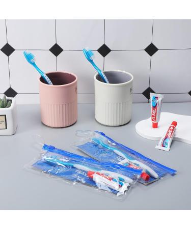 30 Pack Travel Toothbrush Set with Covers & Toothpaste - Soft Bristles Resealable Bag - Ideal for Charities Hotels & Home Use - Buy Online on SooperMarket.com