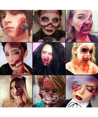 DE'LANCI Pro SFX Makeup Scars Wax Kit for Halloween - Fake Wound Moulding Skin Wax with Spatula, Sponge, Fake Blood & Skin Extension Oil (60g/2.12 Oz) - Buy Online on SooperMarket.com