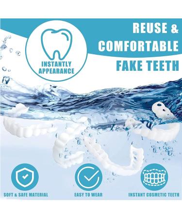 Buy Uqlpxz 2 Pairs Provisional Dental Prosthesis - Affordable Dentures & Cosmetic Teeth for Women & Men - Temporary Veneers & Artificial Teeth - Buy Online on SooperMarket.com