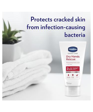 Vaseline Expert Care Dry Hands Rescue - Anti-Bac Hand Cream for Dry Skin 75ml (3 Packs) | Nourishes & Protects - Buy Online on SooperMarket.com