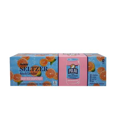 Polar Seltzer Water Ruby Red Grapefruit 12 fl oz 12-Pack - Refreshing Citrus Sparkling Water - Buy Online on SooperMarket.com