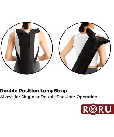 RORU Concept Large Yoga Mat Bag Tote - Lightweight & Washable - Adjustable Carrier for 28-31.5 Wide Mats - Front Pocket - Dual Use Straps - Unisex Black - Buy Online on SooperMarket.com
