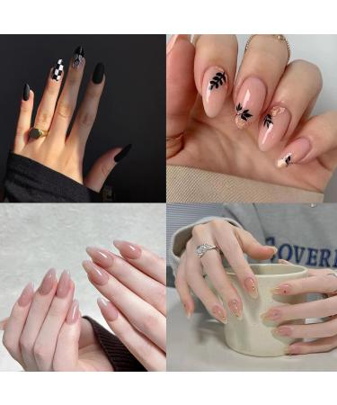 240 PCS Gel Nail Tips Set | Pre-Buffed Extensions Kit for Medium Coffin & Almond Nails - Buy Online on SooperMarket.com