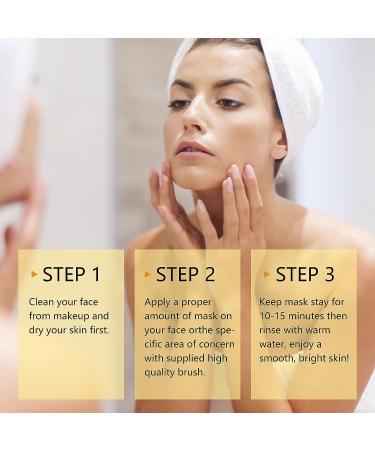 Turmeric & Vitamin C Clay Face Mask for Dark Spots | Blackhead Remover & Deep Cleansing Facial Mask 4.2OZ - Buy Online on SooperMarket.com