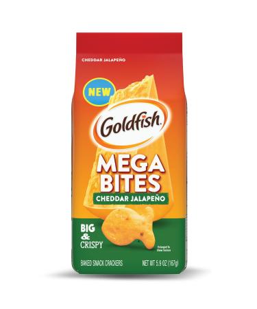 Pepperidge Farm Goldfish Mega Bites Cheddar Jalapeno Crackers, Snack Crackers, 5.9 oz bag
