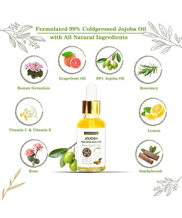 3 Pack Gua Sha Facial Oil Set - 99% Organic Jojoba Cold Pressed Vitamin E & C for Face Hair & Nails | Scented Massage Oil with Gua Sha Tool - Buy Online on SooperMarket.com