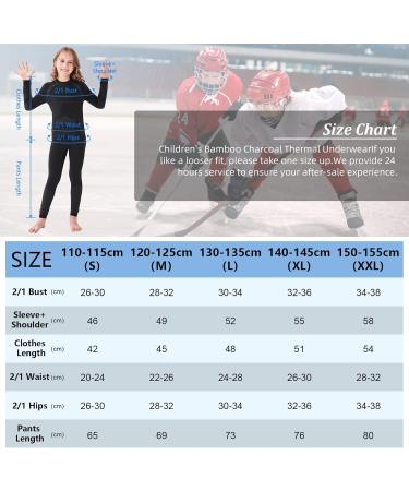 Homord Thermal Underwear for Children - Breathable Ski & Football Thermo Set for Boys & Girls (XXL: 146/152 150-155cm) - Functional Sports Wear - Buy Online on SooperMarket.com