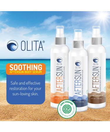 Olita AfterSun Body Serum | Fragrance Free 8 oz | Hydrating Aloe Vera Oil for Sunburn Relief | All-Natural Vitamin E Formula - Buy Online on SooperMarket.com