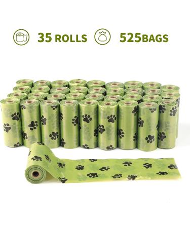 PET4PET Dog Poo Bags 525 Poo Bags for Dog Waste include 1 Adjustable Dispenser 35 Rolls Thick Biodegradable Dog Poop Waste Bag Rolls Cardboard Core 100% Leak Proof and Strong (Green) - Buy Online on SooperMarket.com