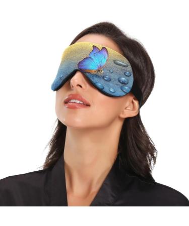 Haskirky Light Blocking Eye Mask - Adjustable Unisex Travel Accessory for Deep Sleep and Meditation - Breathable Comfort in Bright Blue - Buy Online on SooperMarket.com