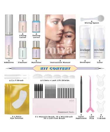 MIYA LASH Lash Lift & Brow Lamination Kit - Fuller, Thicker, Voluminous Eyebrows & Curled Eyelashes - Professional 8 Weeks Results - Keratin At-Home Brow & Lash Lift Kit with All Tools - Buy Online on SooperMarket.com
