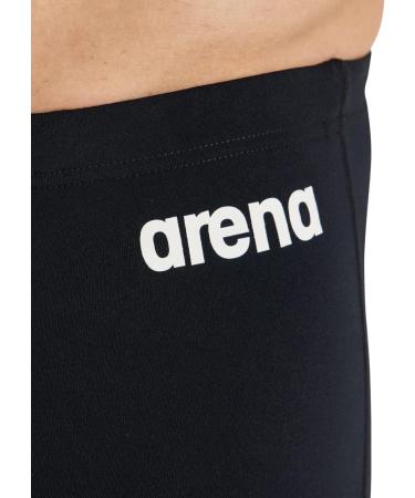 Arena Men's Swim Jammer - Solid Black & White Team Swim Trunks | International Shipping Available - Buy Online on SooperMarket.com