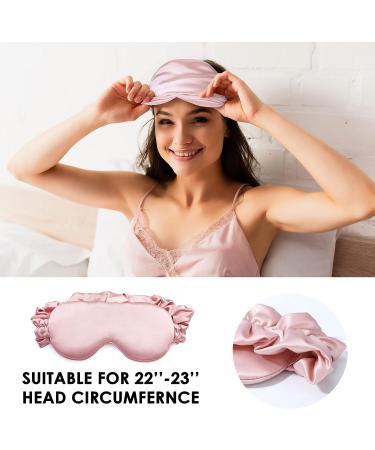 FRESHME 100% Blockout Mulberry Silk Sleep Mask - Soft Luxury Eye Shade for Sleeping, Travel, Yoga - Elastic Eye Blinder Blindfold - Buy Online on SooperMarket.com
