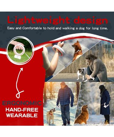 Moestar 360 Tangle-Free Dog Leash with Bag Holder - 3m/10ft for Small & Medium Dogs - Red - Buy Online on SooperMarket.com