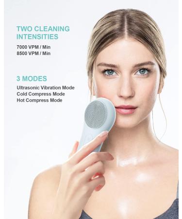 EZBASICS Rechargeable Facial Cleansing Brush - Waterproof Silicone Face Scrubber for Men & Women - Electric Exfoliating Brush for Cleansing and Exfoliating - Violet - Buy Online on SooperMarket.com