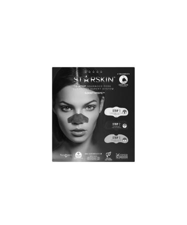 STARSKIN Sunset Strips 3-Step Blackhead Remover Strips Deeply Purifies Absorbs Excess Oil & Prevents Breakouts - 2 Pack