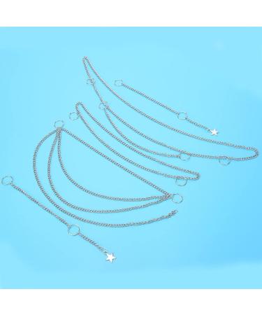 5PCS Hip Hop Punk Style Hair Braid Chain Rings | Hair Accessories for Women - Buy Online on SooperMarket.com