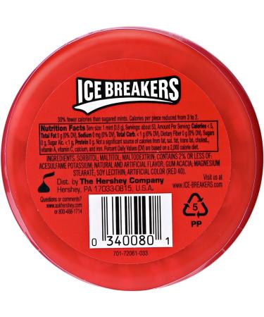 Ice Breakers Cinnamon Sugar-Free Mints 42g Tub - American Import (Pack of 1) - Buy Online on SooperMarket.com