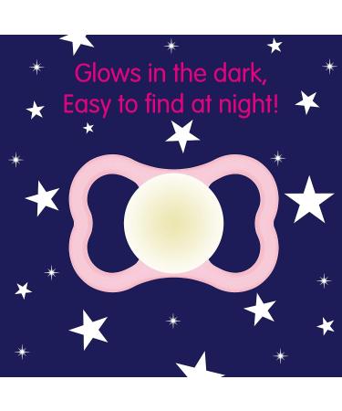 MAM Air Night & Day Baby Pacifier 3 Count Pack - Glows in The Dark, Sensitive Skin, 6-16 Months, Girl - Buy Online on SooperMarket.com