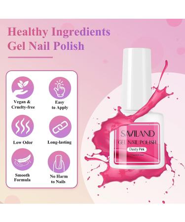 SAVILAND 42PCS Gel Nail Polish Kit - 32 Colors 7.5ML Set with Bases, Glossy & Matte Top Coats - Summer Gel Manicure DIY Gift - Buy Online on SooperMarket.com