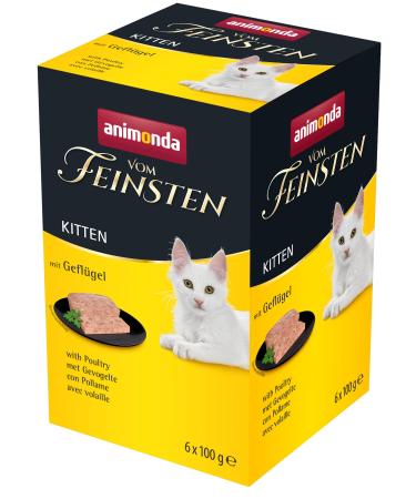 animonda Vom Feinsten Kitten wet food for growing cats in their first year of life with poultry 6 x 100 g