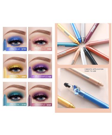 Go Ho 6 PCS Shimmer Cream Eyeshadow Sticks Set - Easy to Color Eye Makeup with Sharpener - Buy Online on SooperMarket.com