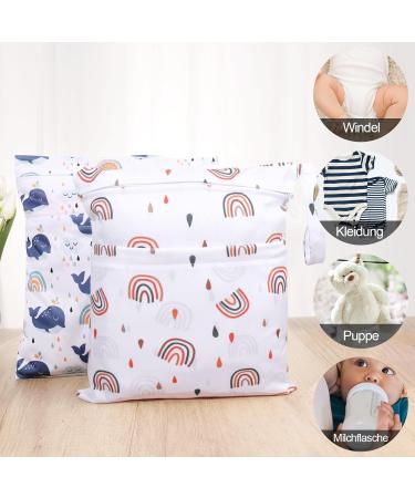 Buy Newofview Waterproof Diaper Bag Set - Large Nasbagen Wet/Dry Cloth Diaper Bags for Baby Travel - Reusable & Convenient - Buy Online on SooperMarket.com