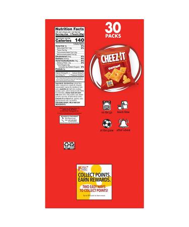 Cheez-It Original Baked Cheese Crackers - 30oz Bag (30 Packs) | Perfect Office and Kids Snack - Buy Online on SooperMarket.com