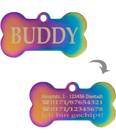 Personalized Stainless Steel Dog Collars | Ibera Gifts for Medium to Large Dogs - Custom Engraving & Multicolored Options - Buy Online on SooperMarket.com