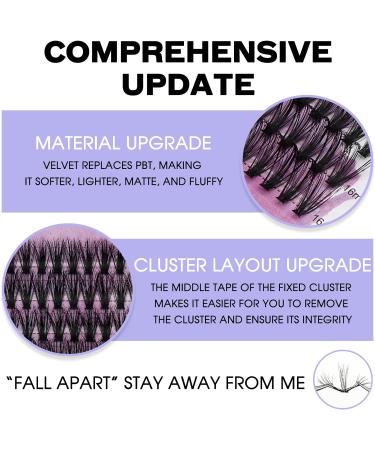 240PCS D Curl 12-16mm Individual Cluster Lashes Extensions for 3D Effect and DIY Eyelash Extensions - RR-12-16mm 3D Clusters+40D-0.07-D - Buy Online on SooperMarket.com