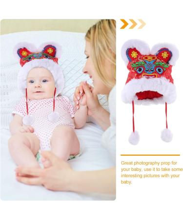Gadpiparty 2pcs Chinese Hat Kids Chinese New Year Hat Warm Hat Spring Festival Photo Props 31X30X4CM - Buy Online on SooperMarket.com