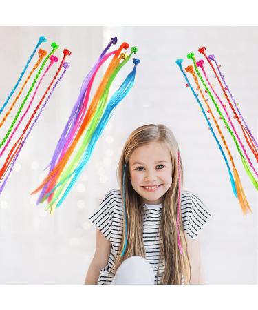 36 PCS Kids Coloured Hair Extensions with Hair Clips Hair Styling Accessories Kids Hair Accessories for Teenage Girls Hair Braids Extensions - Buy Online on SooperMarket.com