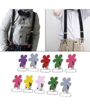 10pcs Set Plum Shape Pacifier Clips - Mini 25mm Suspender Holders for Babies | International Shipping - Buy Online on SooperMarket.com