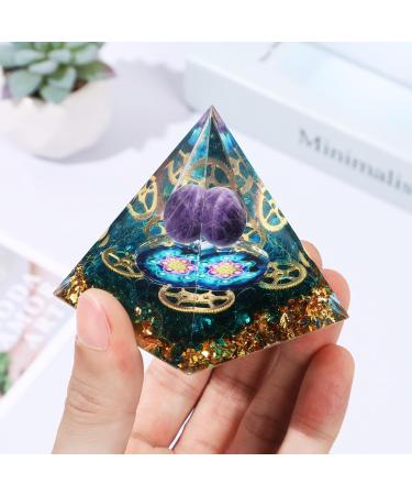 GLMFAN Healing Crystal and Stone 2.4" Orgone Pyramid for Positive Energy Amethyst Crystal Decors Gifts Protection Crystals Energy Generator Blance Chakras Meditation Aids Sleep Attract Wealth Lucky (Black Stone) - Buy Online on SooperMarket.com