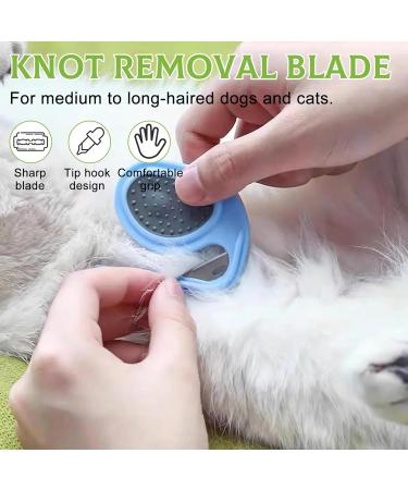 2-Piece Pet Knotting Comb Set | Steel Blade Cat Hair Removal Tool for Knots & Mats - Buy Online on SooperMarket.com