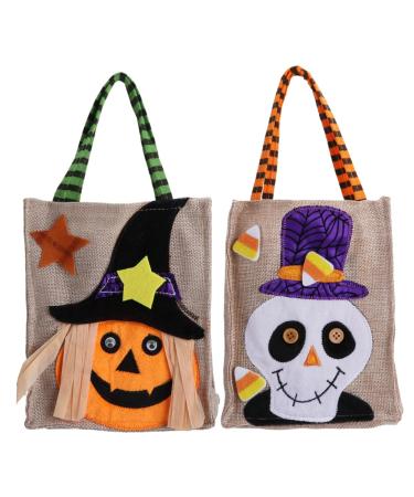 Alipis 2pcs Halloween Candy Bag Bags Bulk Candy Bags Girl Clothes Tote Candy Bag Cartoon Apparel Child