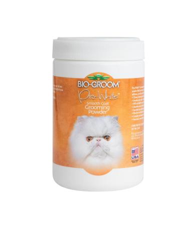 Bio-groom Pro-White Pet Coat Grooming Powder, Available for Smooth or Harsh Coats Smooth 8 Oz