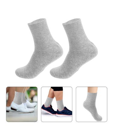 Lurrose Men's Moisturizing Cotton Gel Socks - Foot Repair & Care Treatment for Dry Cracked Skin - 2 Pack Light Gray - Buy Online on SooperMarket.com