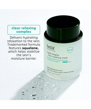 Belif Super Knight Clear Soothing Mask - Overnight Hydrating Face Mask | Lightweight Cooling & Antioxidant-Rich Korean Skin Care - Buy Online on SooperMarket.com