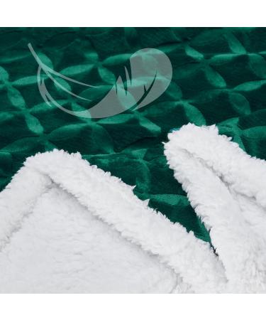 Inhand Sherpa Throw Blanket Twin Size 65x90 - Forest Green Cozy Reversible Fleece Blanket for Couch, Sofa, Bed - Soft and Warm Sherpa Fleece Throw - Plush Lap Blanket - Buy Online on SooperMarket.com