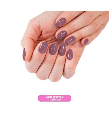 OneDor Nail Dip Dipping Powder Acrylic Color Pigment - Eggplant 1 Oz - Buy Online on SooperMarket.com