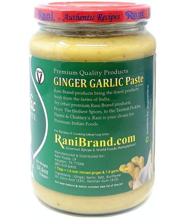 Rani Ginger Garlic Cooking Paste 26.5oz (750g) Glass Jar  Vegan | Gluten Free | NON-GMO | No Colors | Indian Origin Ginger Garlic 1.65 Pound (Pack of 1) - Buy Online on SooperMarket.com