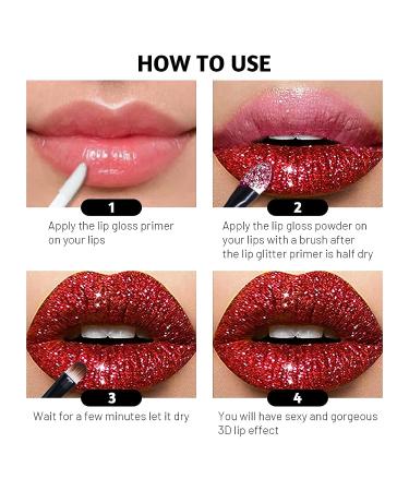 FREEORR Glitter Lip Kit - Long Lasting & Waterproof Metallic Lip Powder Set - Buy Online on SooperMarket.com